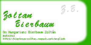 zoltan bierbaum business card